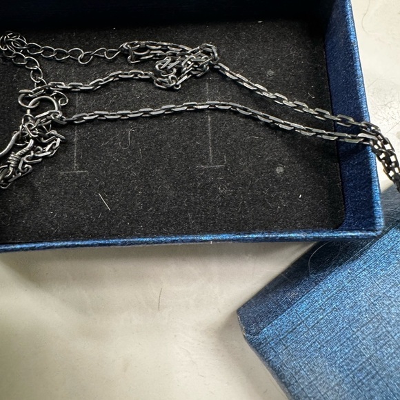 Turquoise Silver Skull/Eye Pendant Necklace - Picture 5 of 7